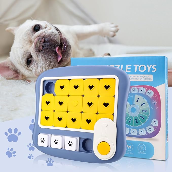 Dog Puzzle Toy for Large Dogs, Mentally Stimulating Interactive Pet Toy, Purple