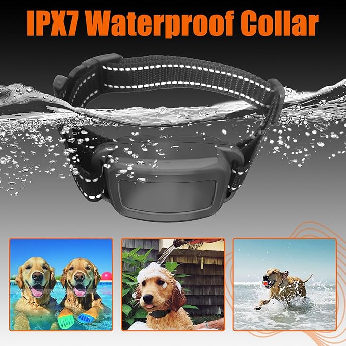 Shock Collars, 5000FT Dog Training Collar with Remote, IPX7 Waterproof E-Collar Featuring Beep, Vibration, Shock, No-Shock Mode, fit for Small Medium Large Dogs Black