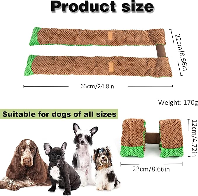 Dog Puzzle Toys,Squeak Dog Toys Stress Release Game for Boredom,Snuffle Toys Foraging Instinct Training Suitable for Small Medium Large Dogs (Dumbbell)