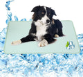 SOMOYA Dogs Cooling Mat Pet Cooling Pads Blanket Sleeping Kennel Mat,Washable Ice Silk Sleep Mat Pad Breathable for Large Dogs Cats (Green, Medium (29.5x18.8 in))