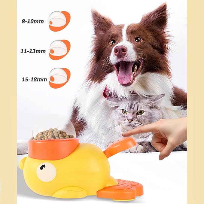 Cat Treat Slot Machine, Cat Slot Machine Treat Dispenser, Dog Treat Dispensing Interactive Duck Frenchie Toys, Pet Puzzle Feeder Toy Snack Dispenser, for Small Large Dog Cat (Blue)