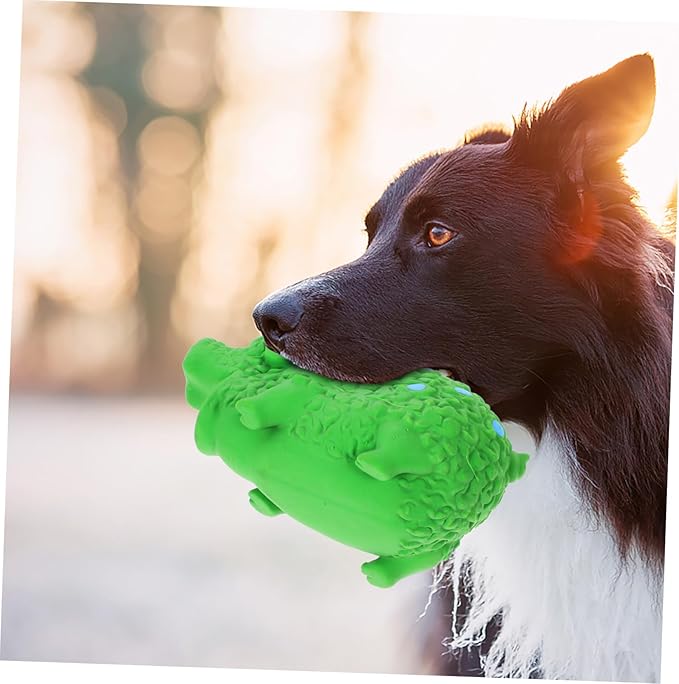 BESPORTBLE Sturdy Latex Squeaky Pig Dog Chew Toy Interactive Teeth Grinding Toy for Small Dogs Puppies for Teething and Playtime