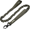 OneTigris Tactical Dog Training Bungee Leash with 2 Control Handle Quick Release Nylon Leads Rope(Ranger Green)