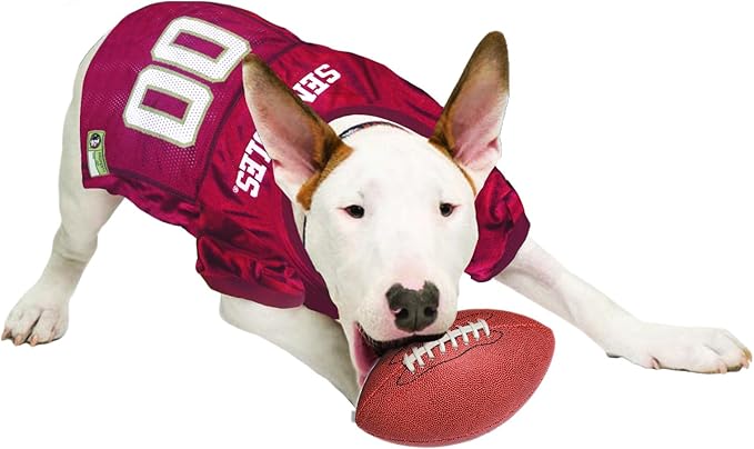 NCAA College Florida State University Mesh Jersey for Dogs & Cats, Large. Licensed Big Dog Jersey with Your Favorite Football/Basketball College Team (Pack of 2)