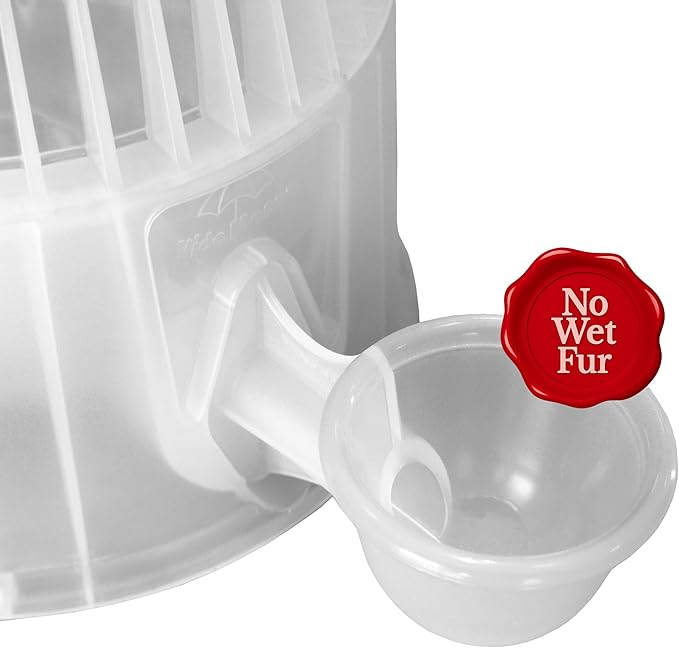 No Spill Pet Water Dispenser for Dogs and Cats, 67.6oz Gravity-Fed Water Bowl with Slow Drinking Design to Prevent Wet Fur, BPA-Free Polypropylene, Vida Mansa (Clear)