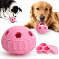 IFOYO Frozen Treat Dog Toy Ball for Small to Medium Dogs, Silicone Enrichment Dog Toys to Keep Them Busy, Reduce Anxiety, Puzzle Treat Dispensing Dog Toys for Slow Food Training, Easy to Clean (Pink)