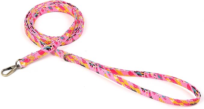 Organic Cotton Dog Leash for Small,Medium and Large Breed,Brass Hardware Pet Leash for Walking,Running and Training 6FT