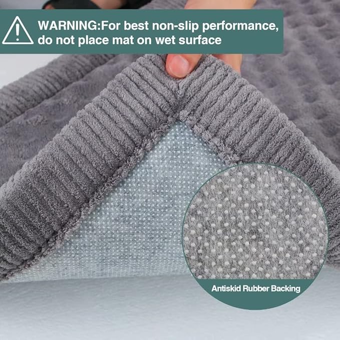 Dog Crate Pad 30x19 inch Gray Memory Foam Dog Bed Mat Small Medium Grey Washable Puppy Sleeping Bed Anti Slip