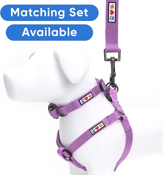 Pawtitas Solid Step-in Dog Harness – Adjustable No-Pull Vest for Puppies to Seniors, Safe & Comfortable M Orchid