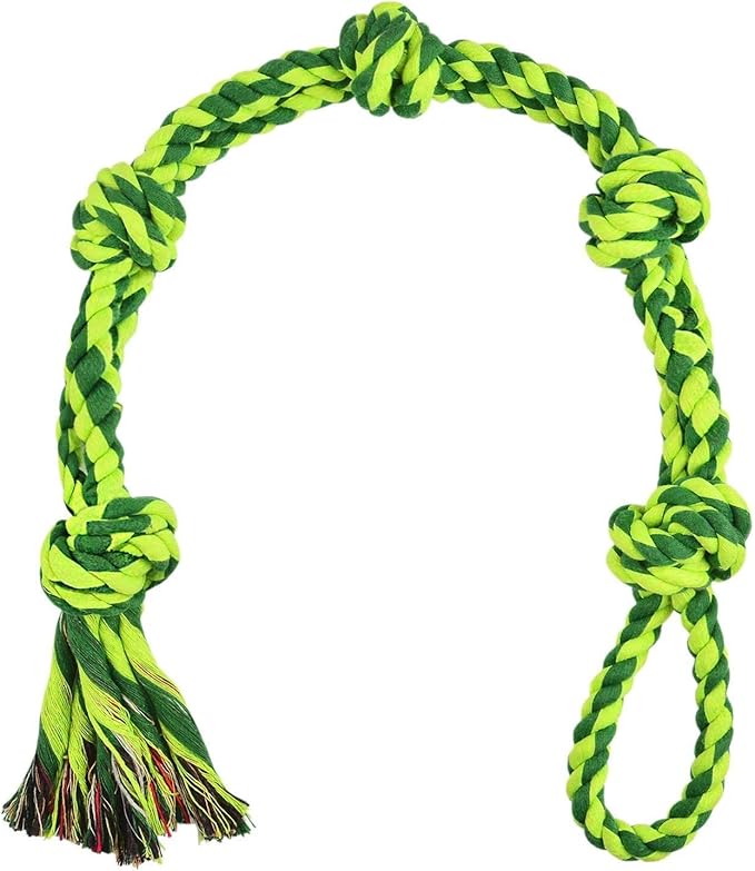 Vitscan Dog Toys for Large Dogs and Aggressive Chewers, Durable Dog Toy,5-Knot Rope Tug,Heavy Duty Chew Sturdy Cotton Knot Ropes Toy for Large Breed Dogs,Indestructible Rope for Tug-of-War Play