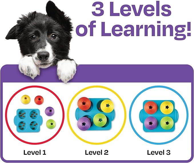 Brightkins Cupcake Party Treat Puzzle for Dogs - Fun and Interactive Dog Toys, Dog Birthday Toy for All Breeds Small