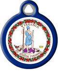 Dog Tag Art Personalized United States Flags Pet ID Tags for Dogs and Cats, Virginia Flag, Large