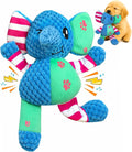 Swooflia Elephant Crinkle Dog Toy - Squeaky Plush Toys for Puppies,Treat Boredom for Small Dogs,Interactive Stimulating Puppy Toy to Keep Them Busy