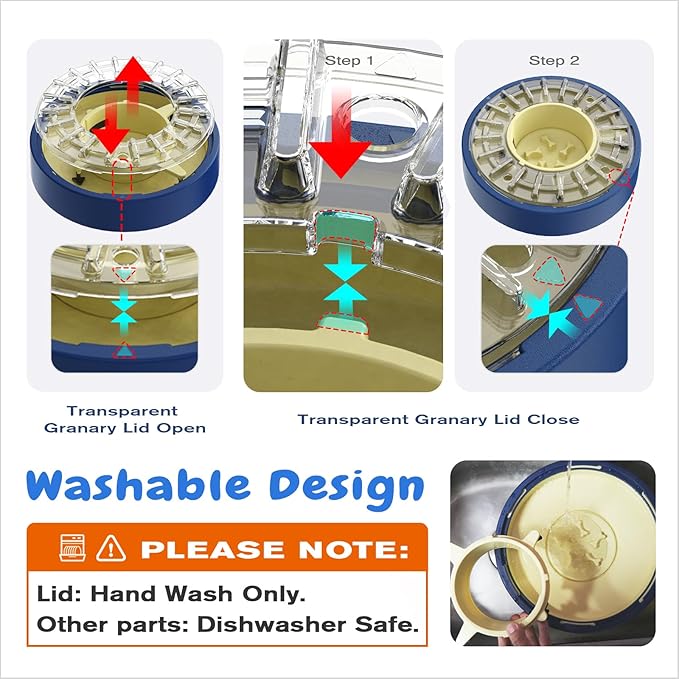 KADTC Large Size & Capacity Spinning Dog Puzzle Feeder, U.S. Brand & Design,Actually Slows Down Eating to 5-60 Minutes,Anti-Gulping Mental Enrichment for Dogs Treat & Food Dispenser Toy