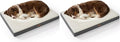 Bedsure 2 PCS Dog Beds Large Sized Dog - Comfy Flat Pet Beds with Removable Washable Cover, Orthopedic Egg Crate Foam Puppy Mat, Suitable for Pet Up to 65 lbs (Pack of 2)
