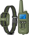 Dog Training Collar with 7 Training Modes, 4200Ft Remote Electronic Dog Shock Collar, Electric Shock Collar for Small Medium Large Dogs,Dark Green