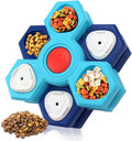 Thalirem 4-Layer Slow Feeder Dog Bowls, Interactive Puzzle Feeder with Rotating Layers & Adjustable Openings, Convertible Design to Prevent Fast Eating, Bloat & Boredom
