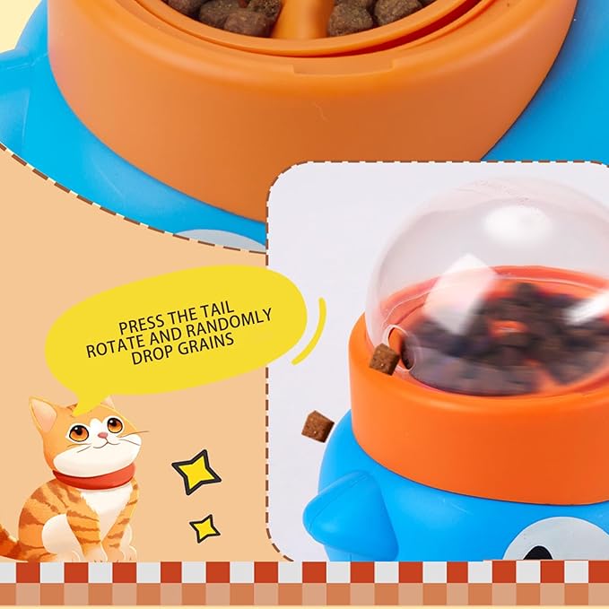 Dog Treat Toy - Interactive Puzzle Slow Feeder,Dog Food Treat Feeding Dispenser,for Puppy Kitten Small Medium Breed Training Boredom Travel Home Indoor