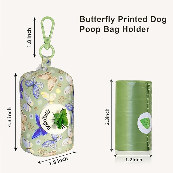 Dog Poop Bag Holder with Clip, Stylish Doggy Waste Bag Dispenser for Dog Leash, Durable Portable Poop Bag Carrier No Include Poop Bag Inside