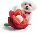 Nocciola Valentine Day Tearable Pull Apart Dog Toy, Interactive Rose Plush with Squeaky & Crinkle, Hide Treats Puzzle Toy for Aggressive Chewers, Gift for Small Medium Large Dogs