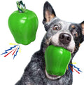 Large Size Green Apple Squeaky Dog Toy for Medium/Large Aggressive Chewers Breeds Dogs Durable Bouncy Squeak Ball