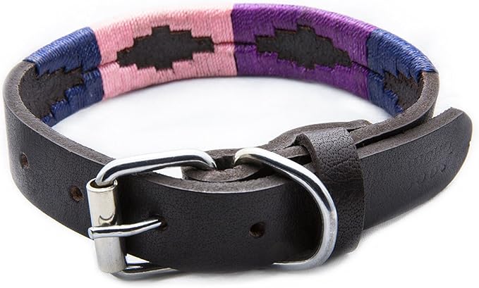 Gaucho Goods Premium Hand Stitched Leather Dog Collar - Cali Girl (S)