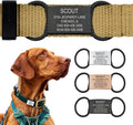 Personalized Dog Tags by ROAD iD | Silent & Durable | Jingle-Free Slide-On Design | Stainless Steel Name Tag Fits Any Collar | Multiple Colors & Sizes for Your Pet's Unique Style