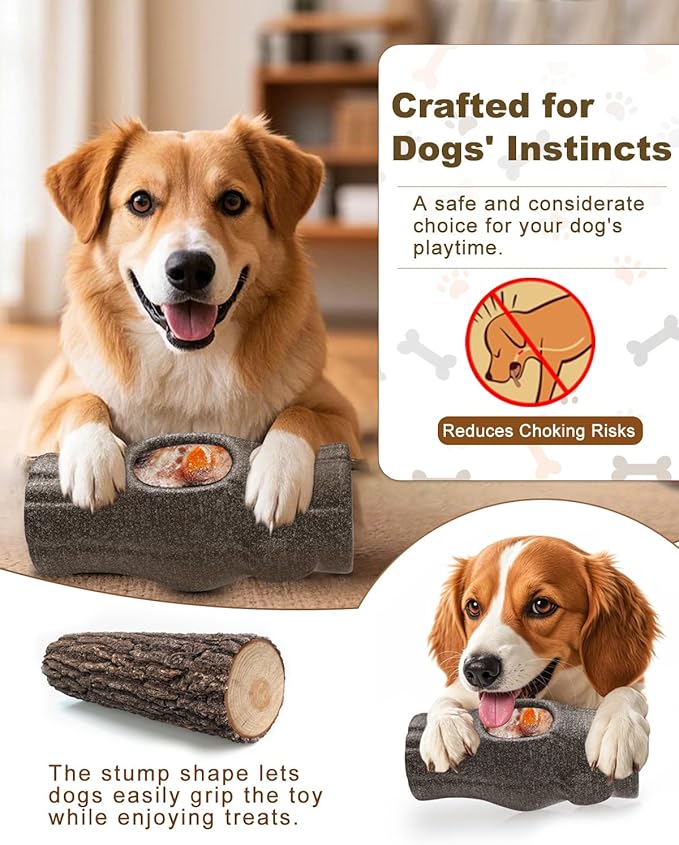 NEMOVA Interactive Dog Chew Toy with Branch Shape, Frozen Treat Dog Toys to Keep Them Busy, Reusable, Safe Puzzle Toy for Puppy, Small, Large Dogs
