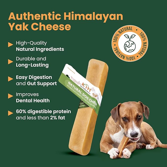 KATHMANDU'S Authentic Yak Cheese Himalayan Dog Chews - All Natural and Protein-Rich Nutrition Dog Treats, Long Lasting Chews for Aggressive Chewers, Odor & Gluten Free Yak Chew | Jumbo (Pack of 5)