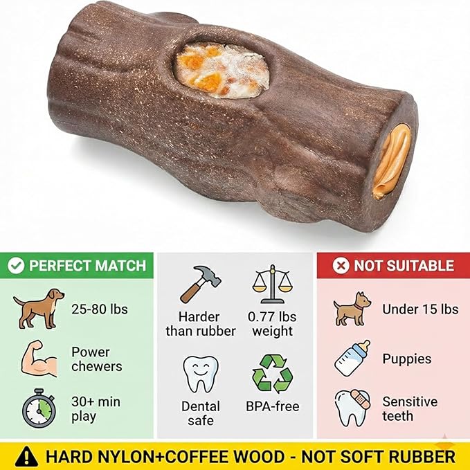 2 Pack Dog Toys for Aggressive Chewers, Interactive Indestructible Dog Toys to Keep Them Busy, Durable Dog Frozen Treat Toy for Large & Medium Dogs, Reduces Anxiety & Extends Playtime, Red Brown