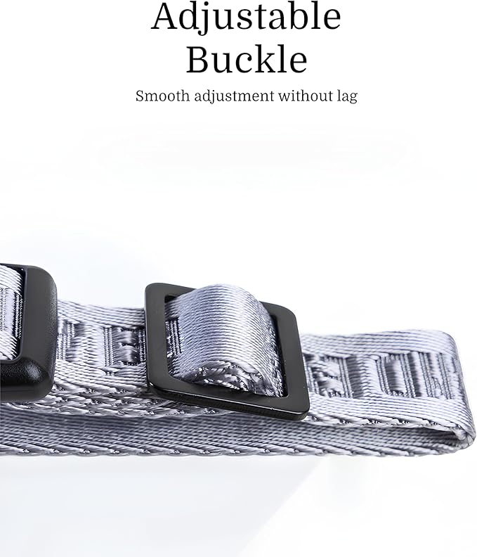 2026 New Edition, Fei & Eve Classic Dog Collar - Quick Release Metal Buckles | Fur-Safe | Premium 210D Nylon | 450LB Escape-Proof | Adjustable Fit | Large (Twilight Gray)