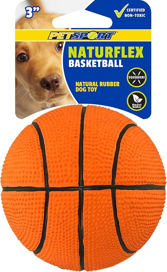 PetSport Naturflex Small Basketball Latex Dog Chew Toy