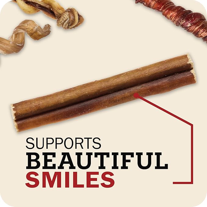 Redbarn Pet Products 12" Bully Sticks Pet Chew Treat, 2-Count, Pack of 18