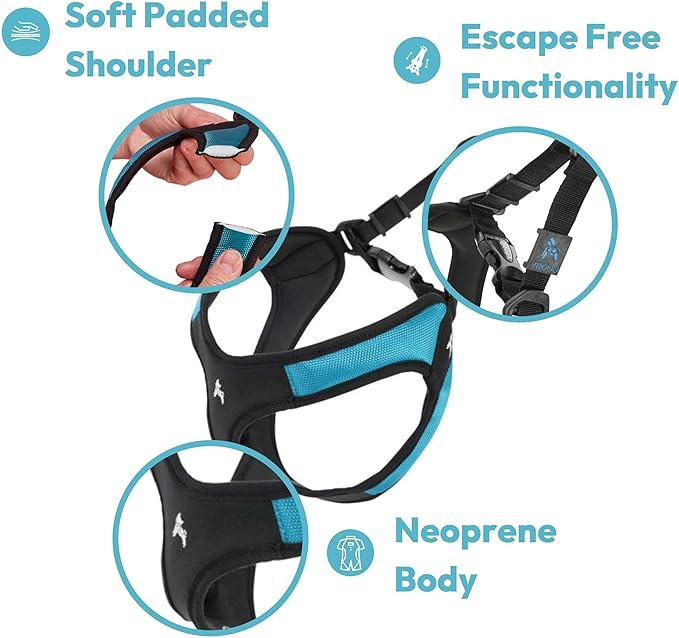 Gooby Escape Free Easy Fit Harness - Black, X-Small No Pull Step-in Patented Small Dog with Quick Release Buckle Perfect On The Go for Dogs or Medium (04602-BLK-XS)