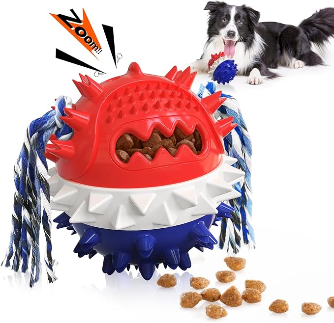 HGB Squeaky Dog Puzzle Toy for Boredom, Interactive Treat Dispensing Dog Toys to Keep Them Busy for IQ Training & Slow Feeder, Pet Enrichment, Teeth Cleaning & Reduce Boredoem