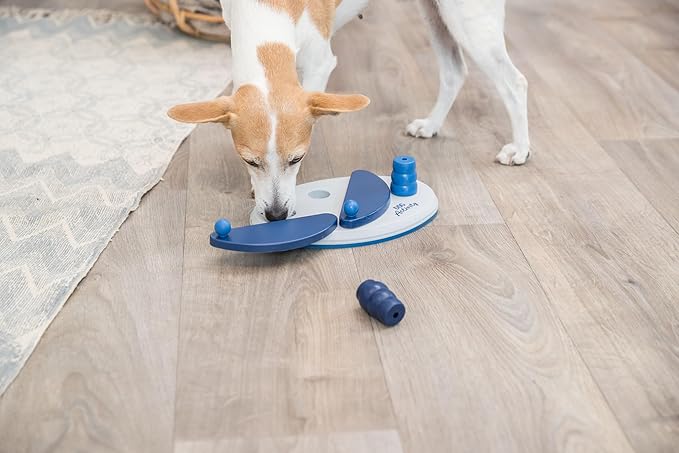 Trixie Push Away Dog Enrichment Toy, Intermediate Level 2 Dog Puzzle, Interactive Treat Game