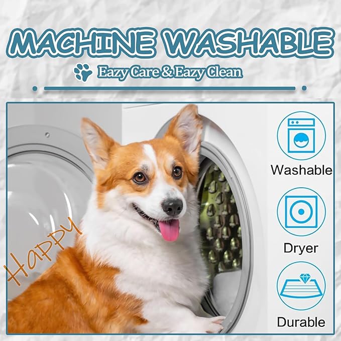 EMPSIGN Reversible Cool and Warm Dog Bed for Crate Pad, Pet Beds with Washable and Removable Cover, Dog Crate Beds Sleeping Mats, Beds for Dogs Crate for Large Medium Small Dogs, Grey