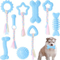 9 Pack Puppy Chew Toys for Teething Puppy Teething Chew Toys for 0-6 Months Suitable for Female Small Dogs(Blue)