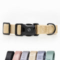 2026 New Edition, Fei & Eve MagEase Dog Collar - Patented Magnetic Buckles | Fur-Safe | Premium 210D Nylon | 450LB Escape-Proof | Adjustable Fit | Medium (Champagne)
