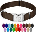 Country Brook Petz - Premium Nylon Dog Collar with Metal Buckle for Small Medium Large Breeds - 10+ Warm Colors (Small, 3/4 Inch, Brown)