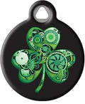 Dog Tag Art Lean Green Irish Machine Personalized Pet ID Tag for Dogs and Cats, Silent Polymer Coated Stainless Steel Nametag Personalized Nametag - Small .875" Diameter