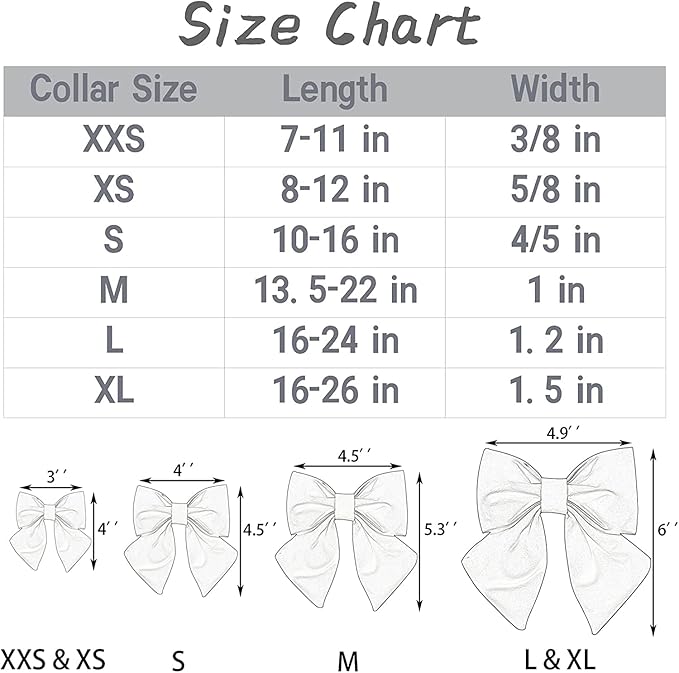 Lionet Paws Spring Dog Collar with Sailor Bow, Soft Comfortable Adjustable Cute Daisy Collar for X-Large Dogs, Neck 16-26 inches