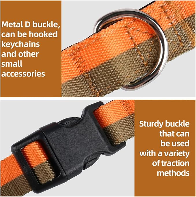 ‌EVERKING 6ft Hands-Free Dog Leash - 6-in-1 Adjustable with 360° Rotating Buckle, Night Reflective & Shock Absorbing for Large/Small Dogs (Up to 120lbs) (Golden)