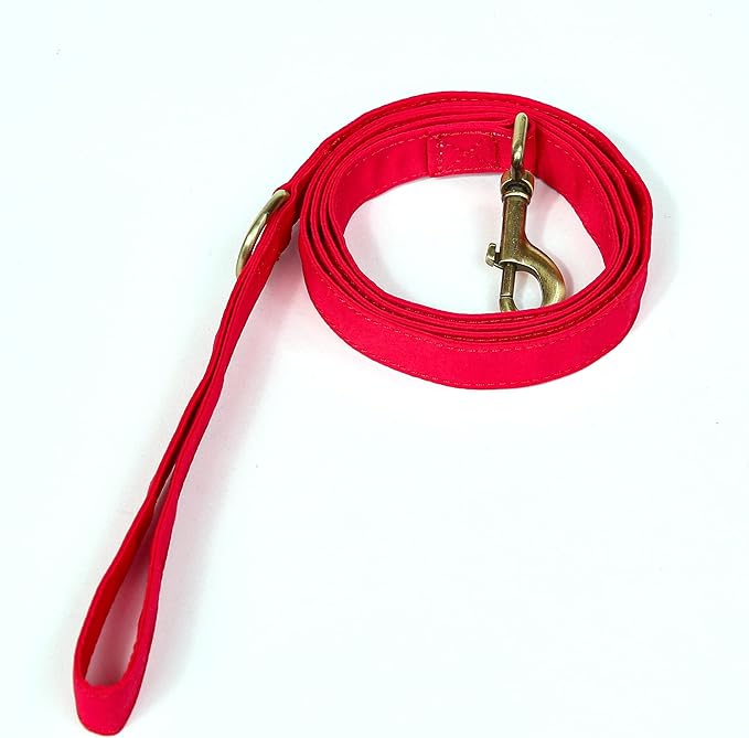 Organic Cotton Dog Leash for Small,Medium and Large Breed,Brass Hardware Pet Leash for Walking,Running and Training 6FT