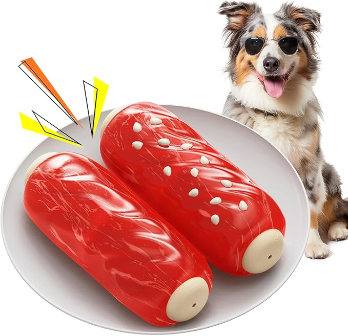 Large Size Stick Squeaky Dog Toy for Medium/Large Dogs Breed Aggressive Chewers Durable Bouncy Squeak Toys