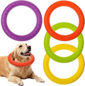 JIEYAO 4 Pcs Dog Training Ring for Outdoor, 12 Inch Pet Flying Disc for Aggressive Chewers, Durable Chew Toy Dog Ring Fetch Toys Floating Ring Toy for Large Medium Dogs Training and Teeth Cleaning