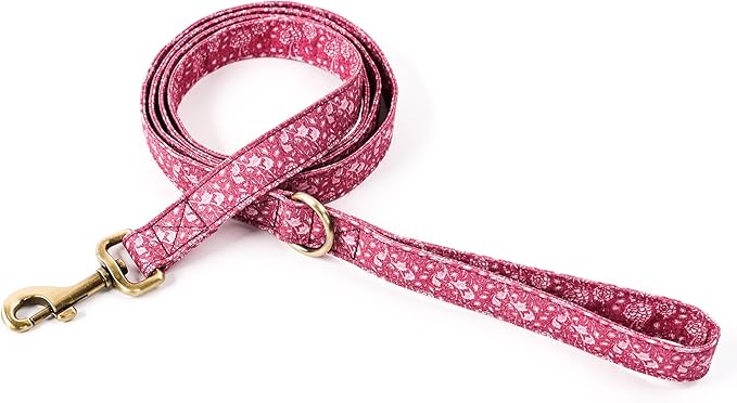 Organic Cotton Dog Leash for Small,Medium and Large Breed,Brass Hardware Pet Leash for Walking,Running and Training 6FT