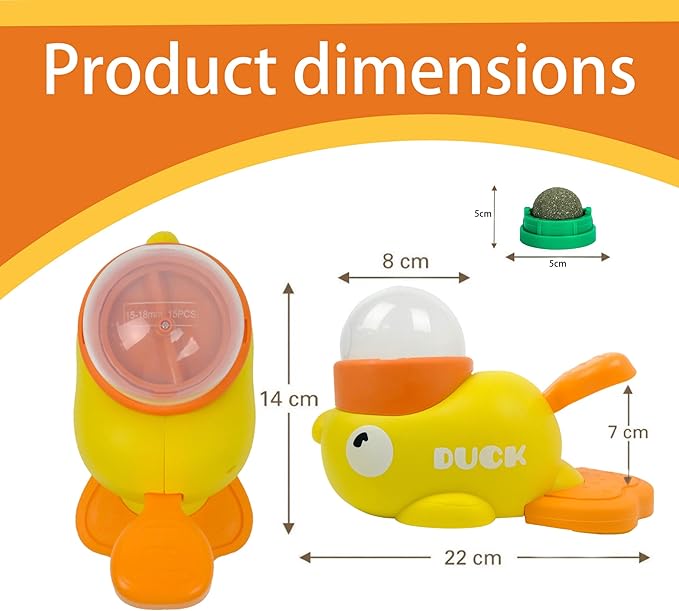 Dog Interactive Treat Dispenser Toy，Food Puzzle Slow Feeder，Interactive Duck-Shaped Enrichment Toy for Cats and Small Dogs