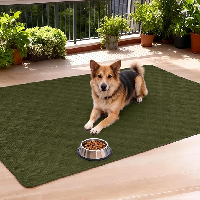 hyha Waterproof Dog Blanket, Reversible Pet Bed Blanket, Soft Sofa Couch Cover for Dogs Washable, Waterproof Pet Couch Covers for Sofa Puppy Cats Furniture Protector(82"x120", Green/Navy Blue)