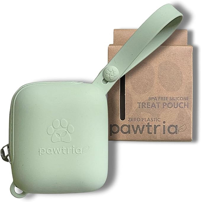 Premium BPA Free Silicone Treat Case, BPA-Free, Leak-Proof, Zero Waste, Supports Rescue Dogs (Light Green)